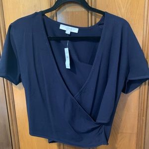 Loft size large navy wrap tshirt